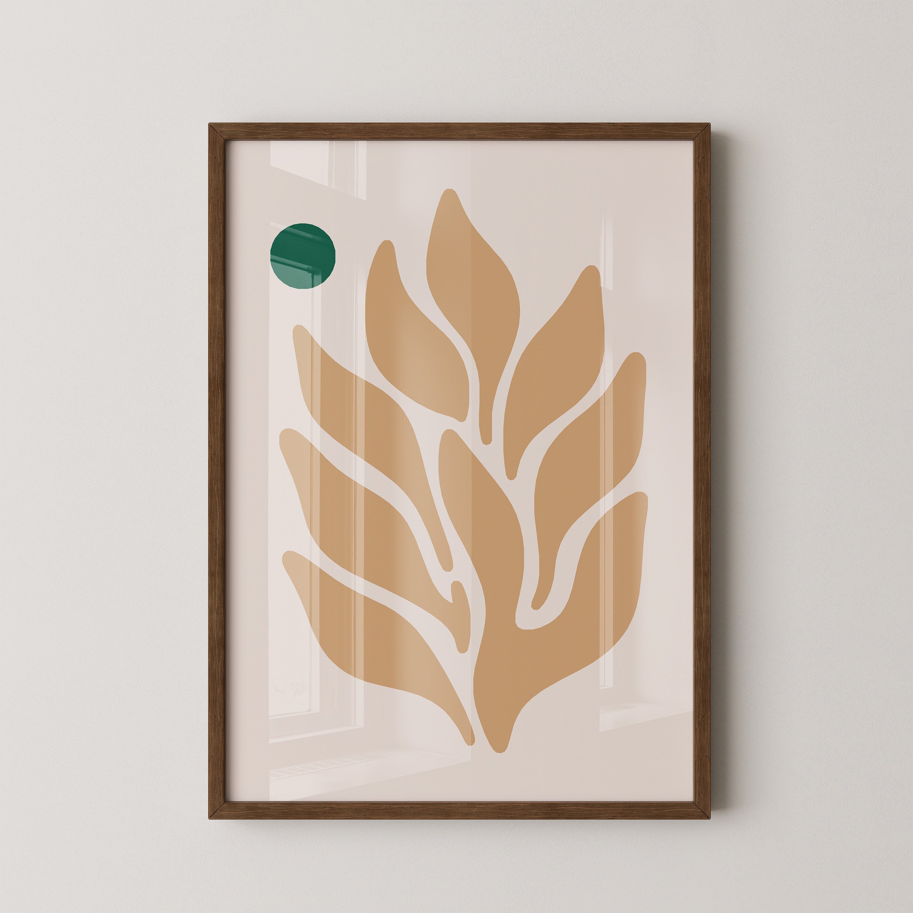 Blätter Abstrakt Erdtöne