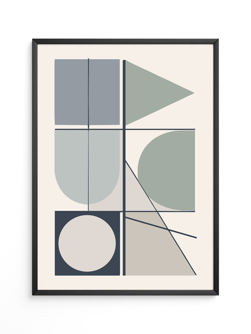 Geometrische Formen Pastelltöne