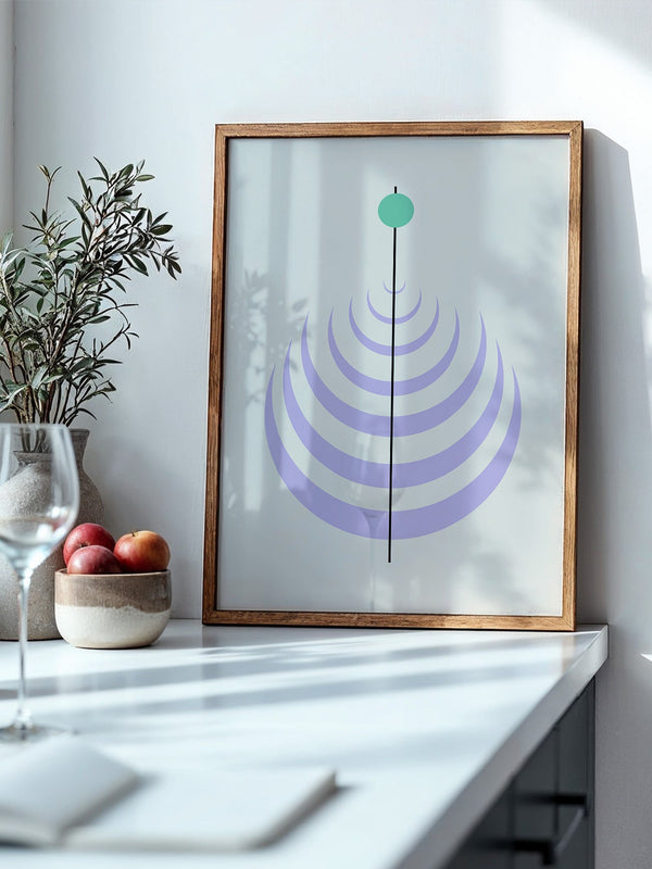 Linienkreis Minimalismus Pastell