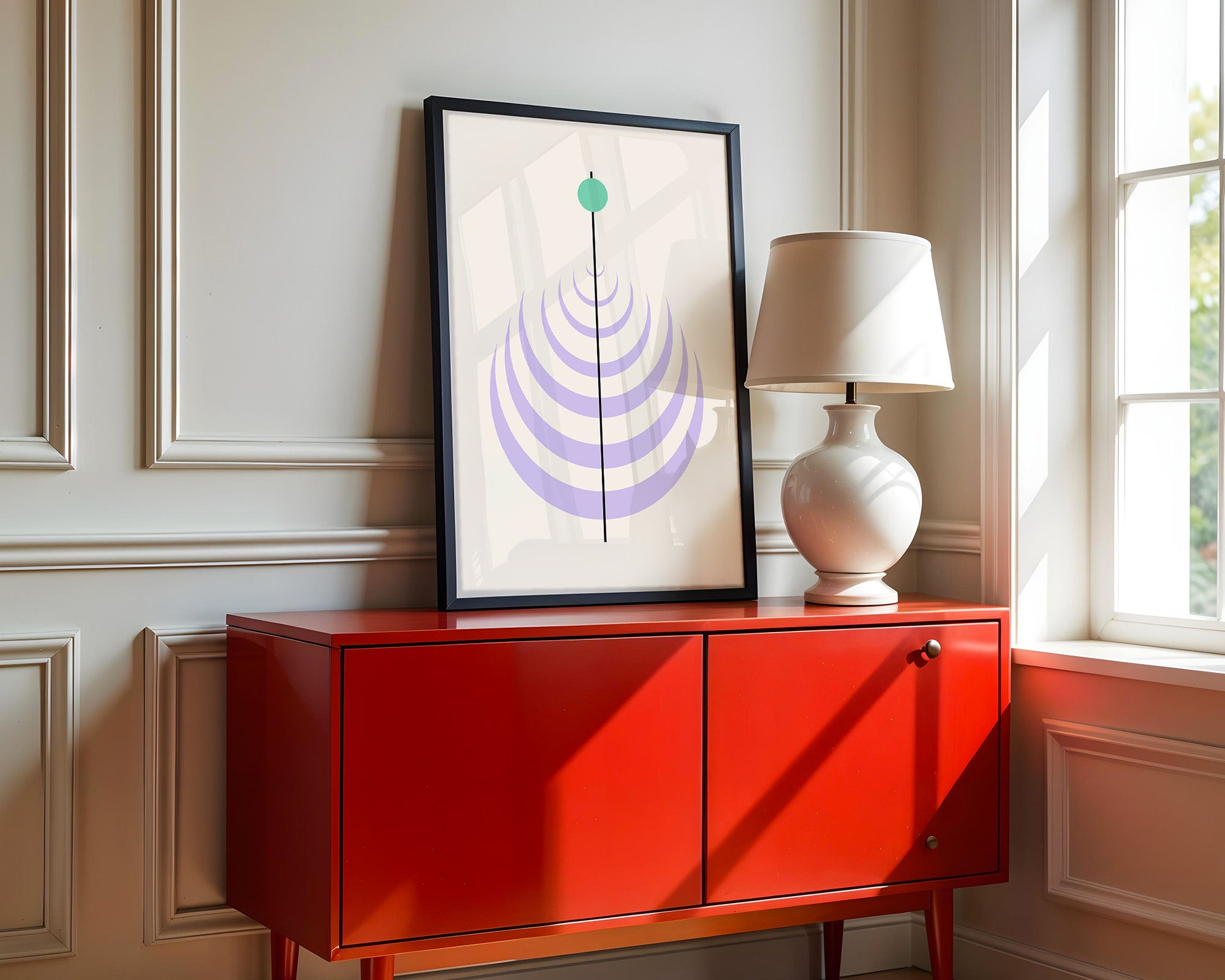 Linienkreis Minimalismus Pastell