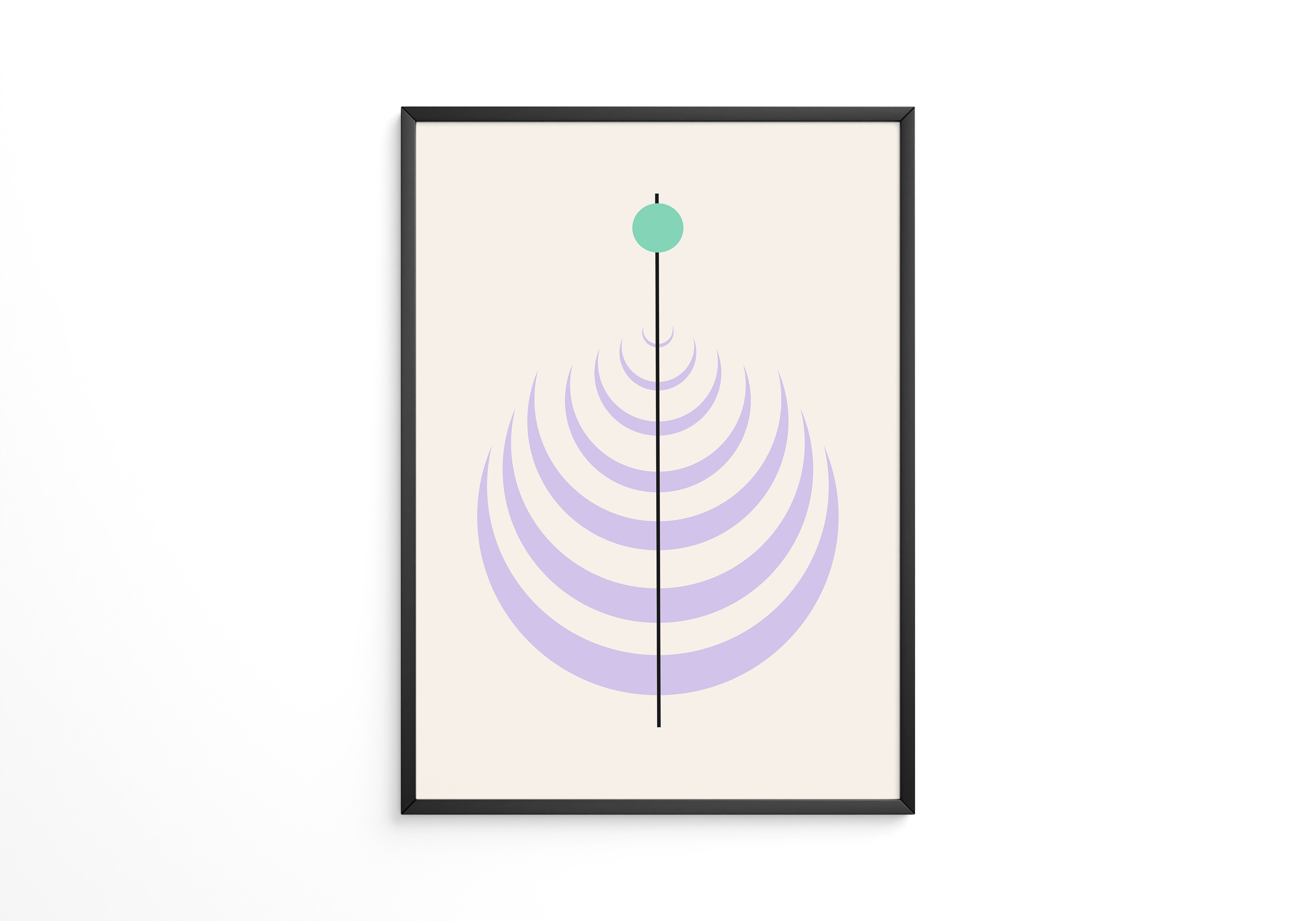 Linienkreis Minimalismus Pastell