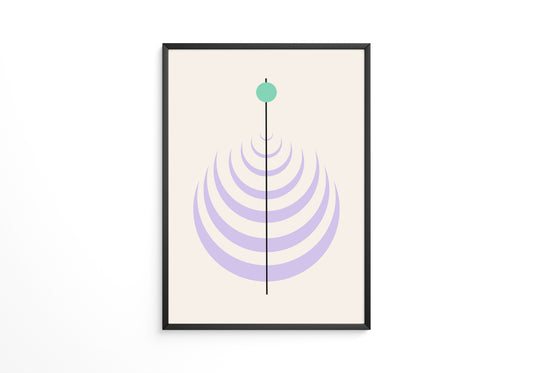 Linienkreis Minimalismus Pastell