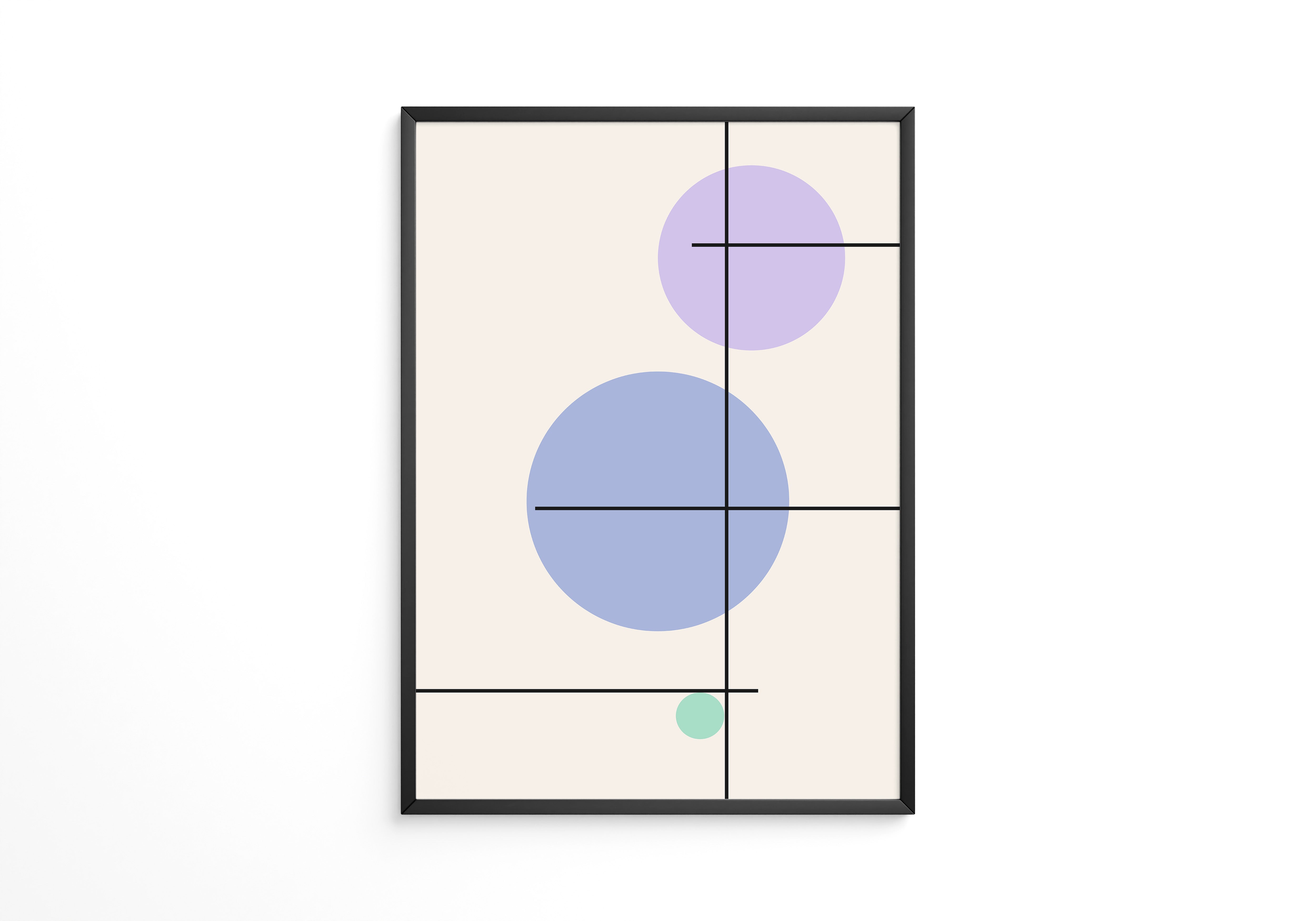 Bunte Kreise Linien Abstrakt