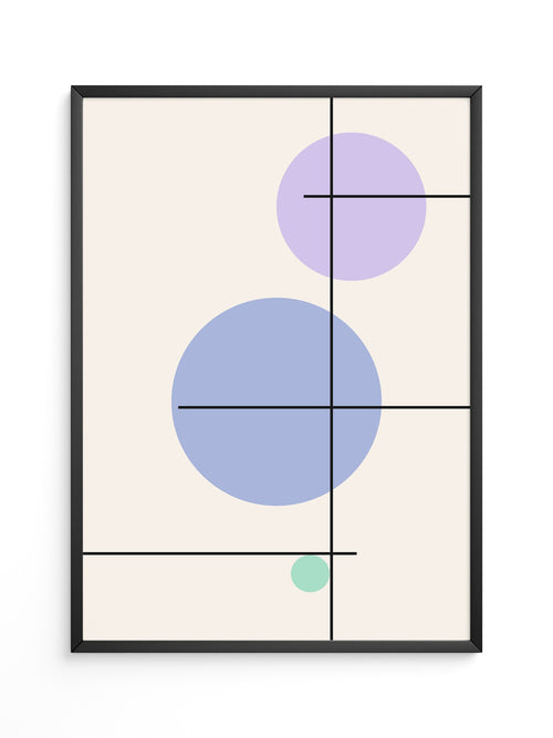 Bunte Kreise Linien Abstrakt