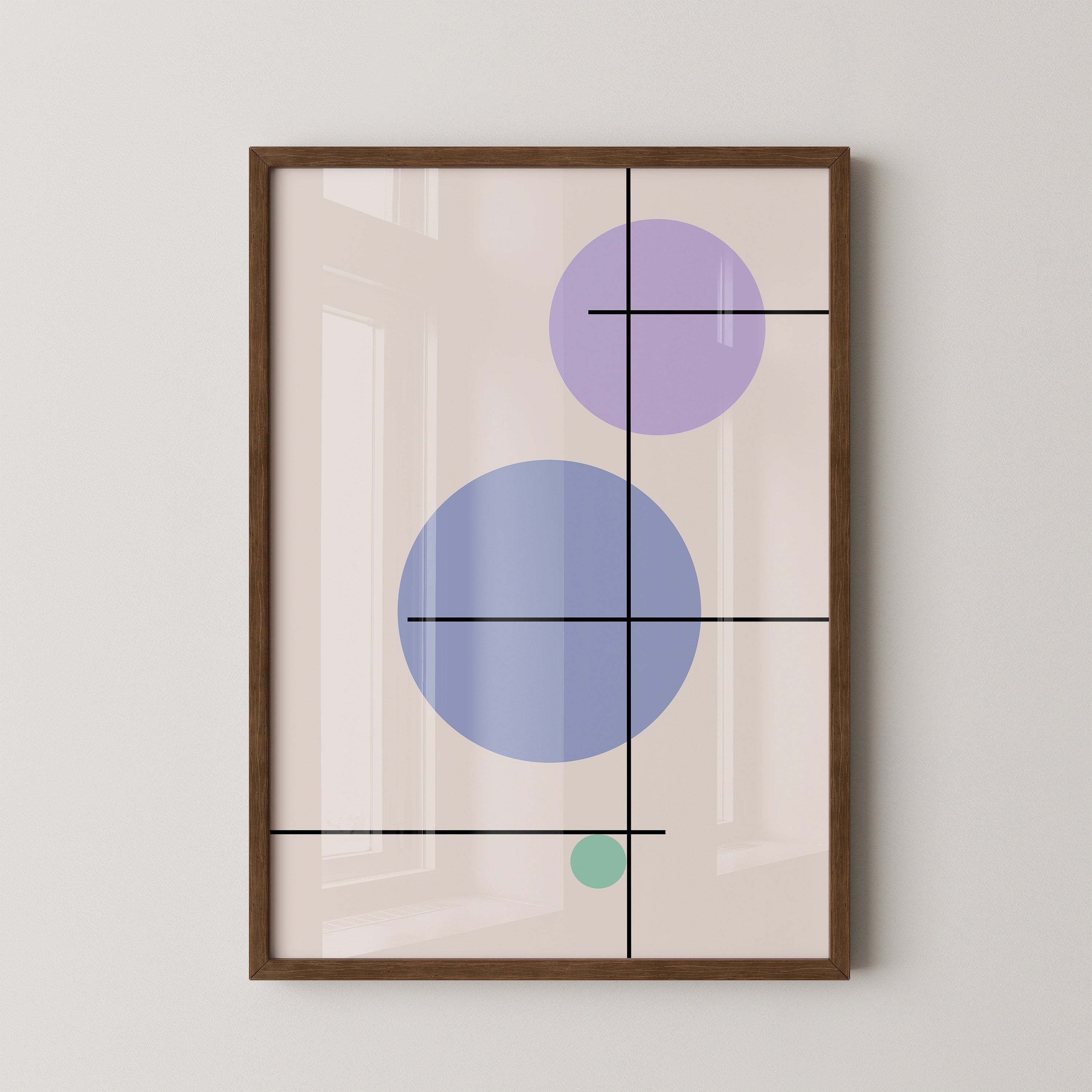 Bunte Kreise Linien Abstrakt