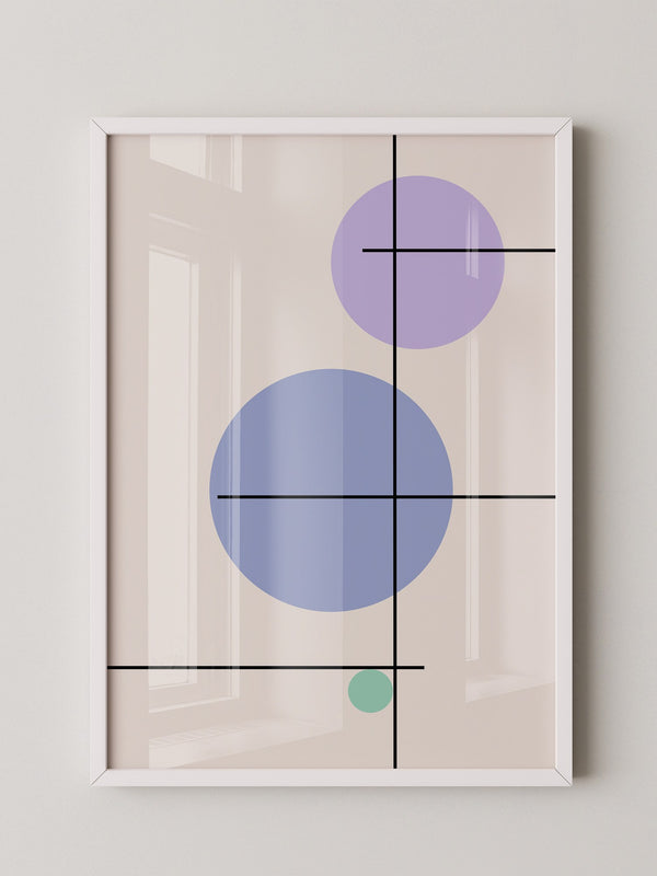 Bunte Kreise Linien Abstrakt