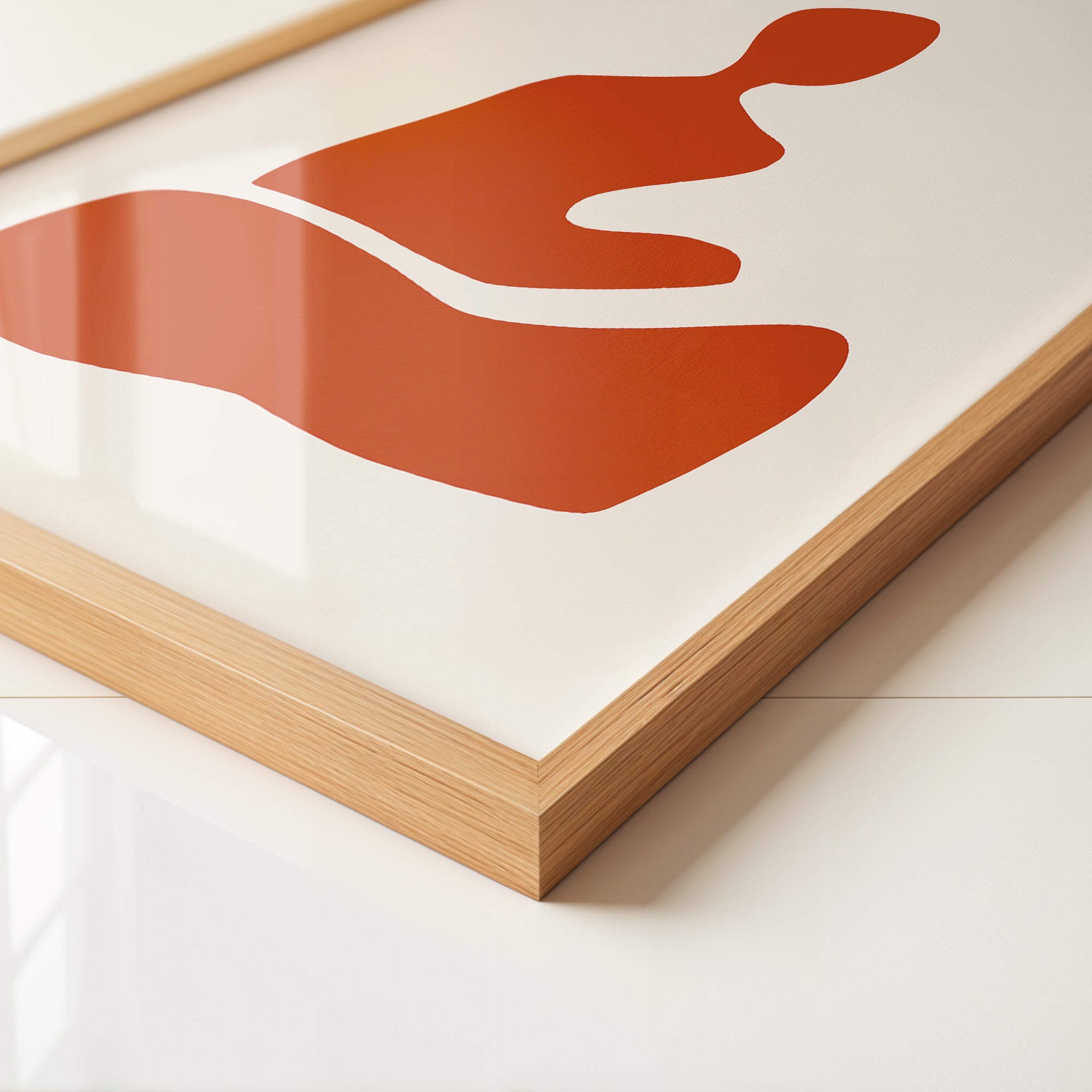 Meditation Figur Rot Minimalistisch