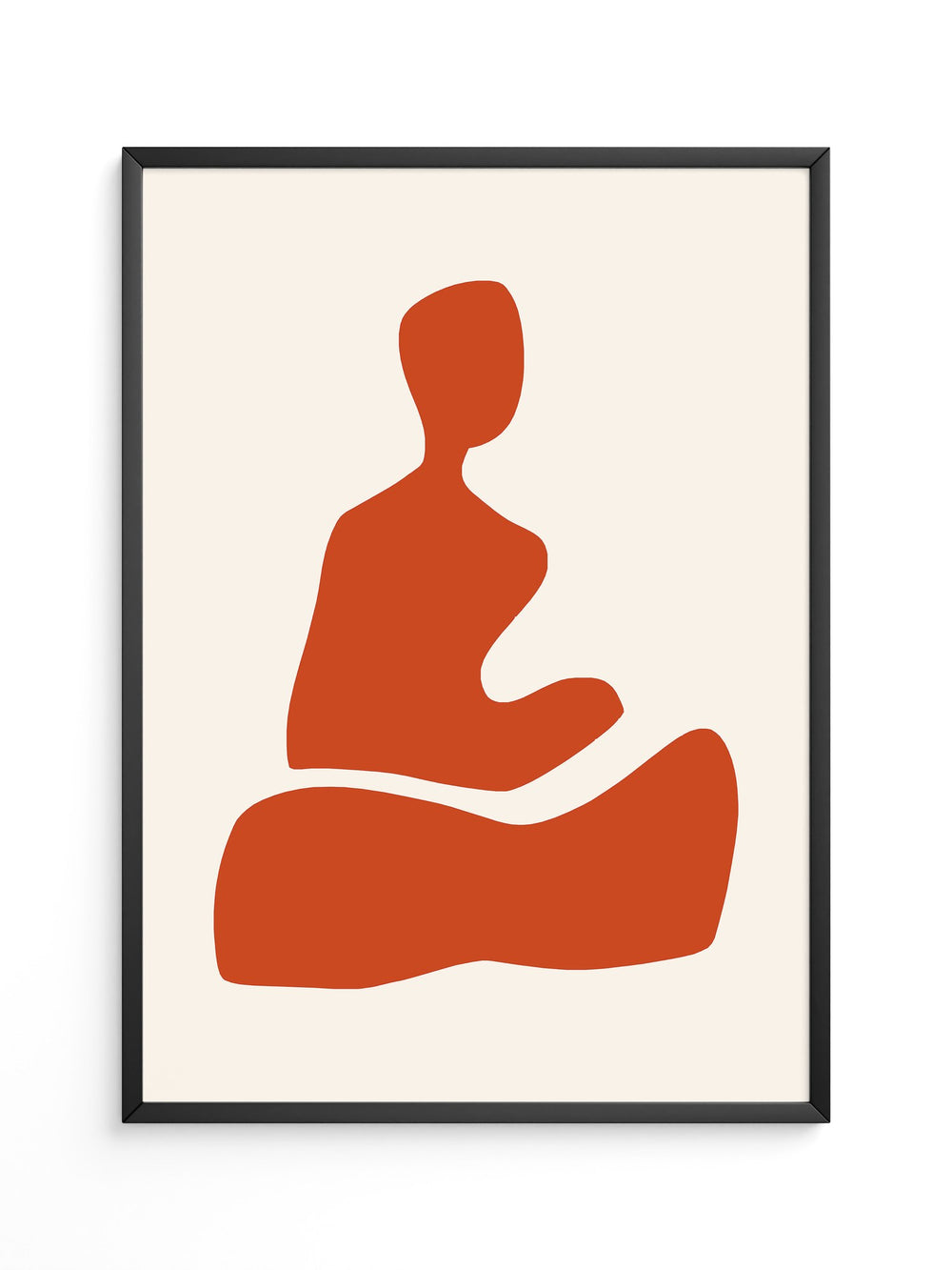 Meditation Figur Rot Minimalistisch