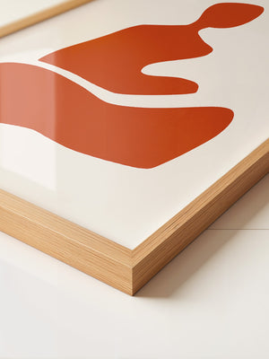 Meditation Figur Rot Minimalistisch