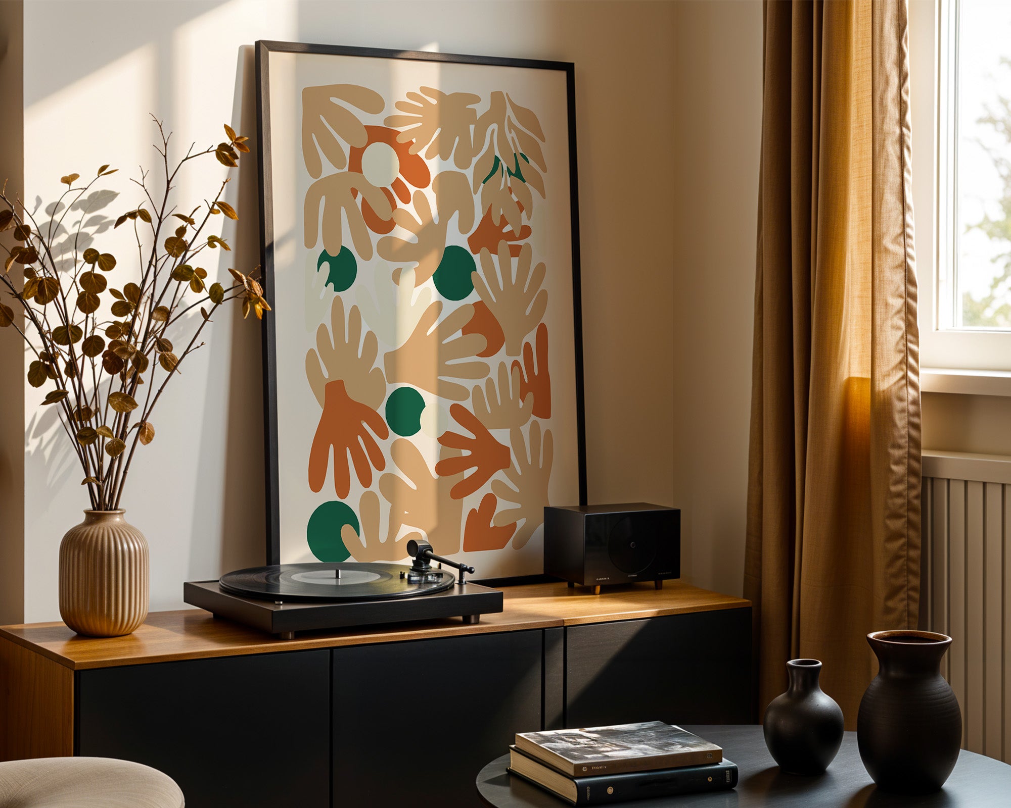 Hände Mosaik Erdtöne