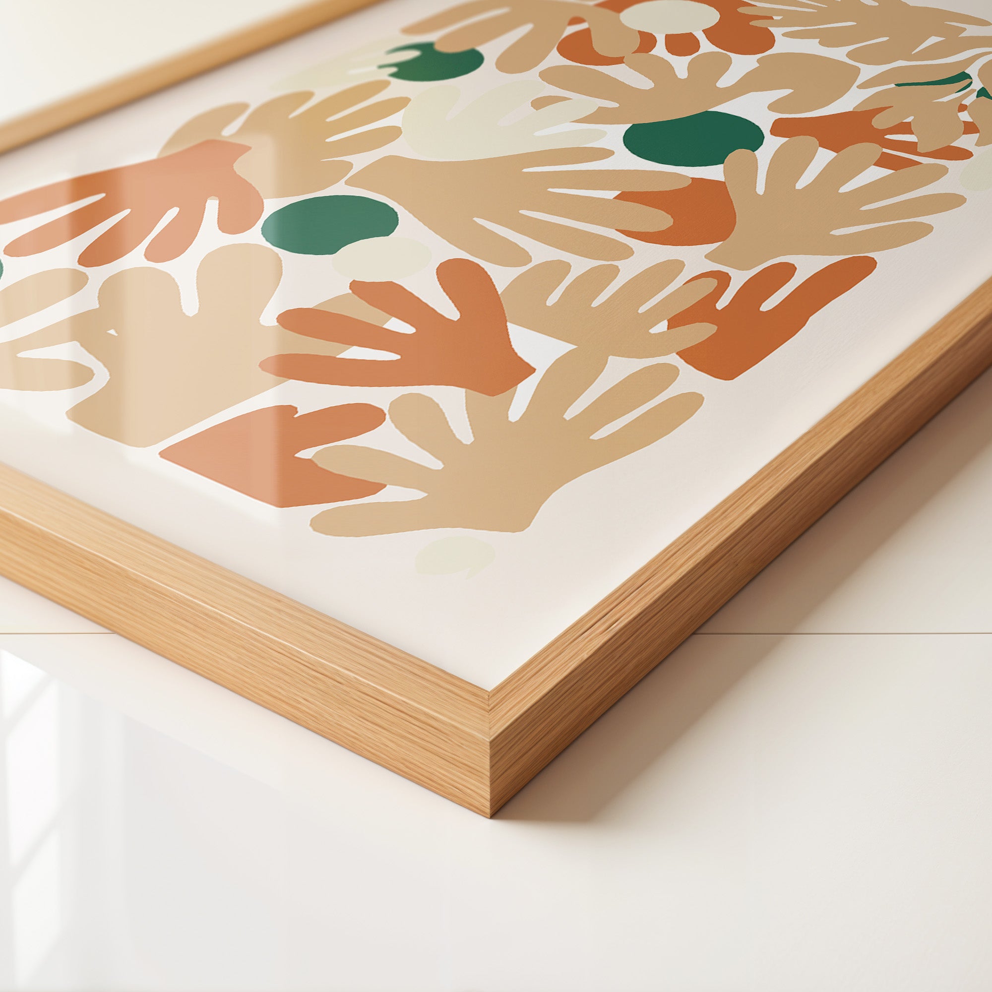 Hände Mosaik Erdtöne