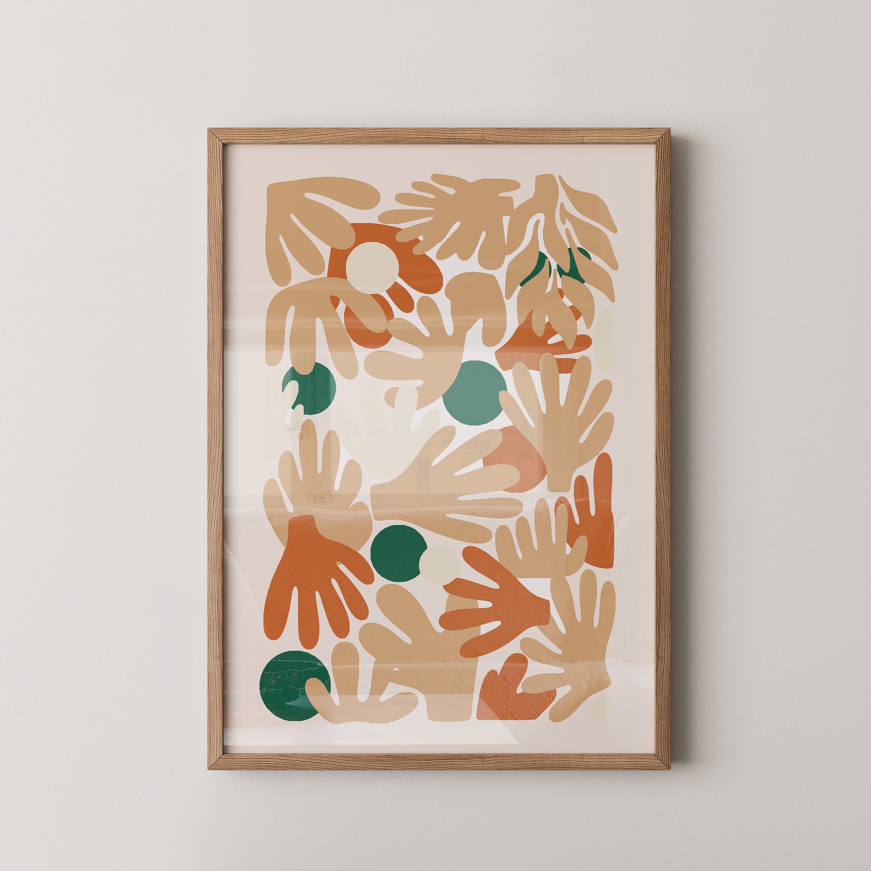 Hände Mosaik Erdtöne