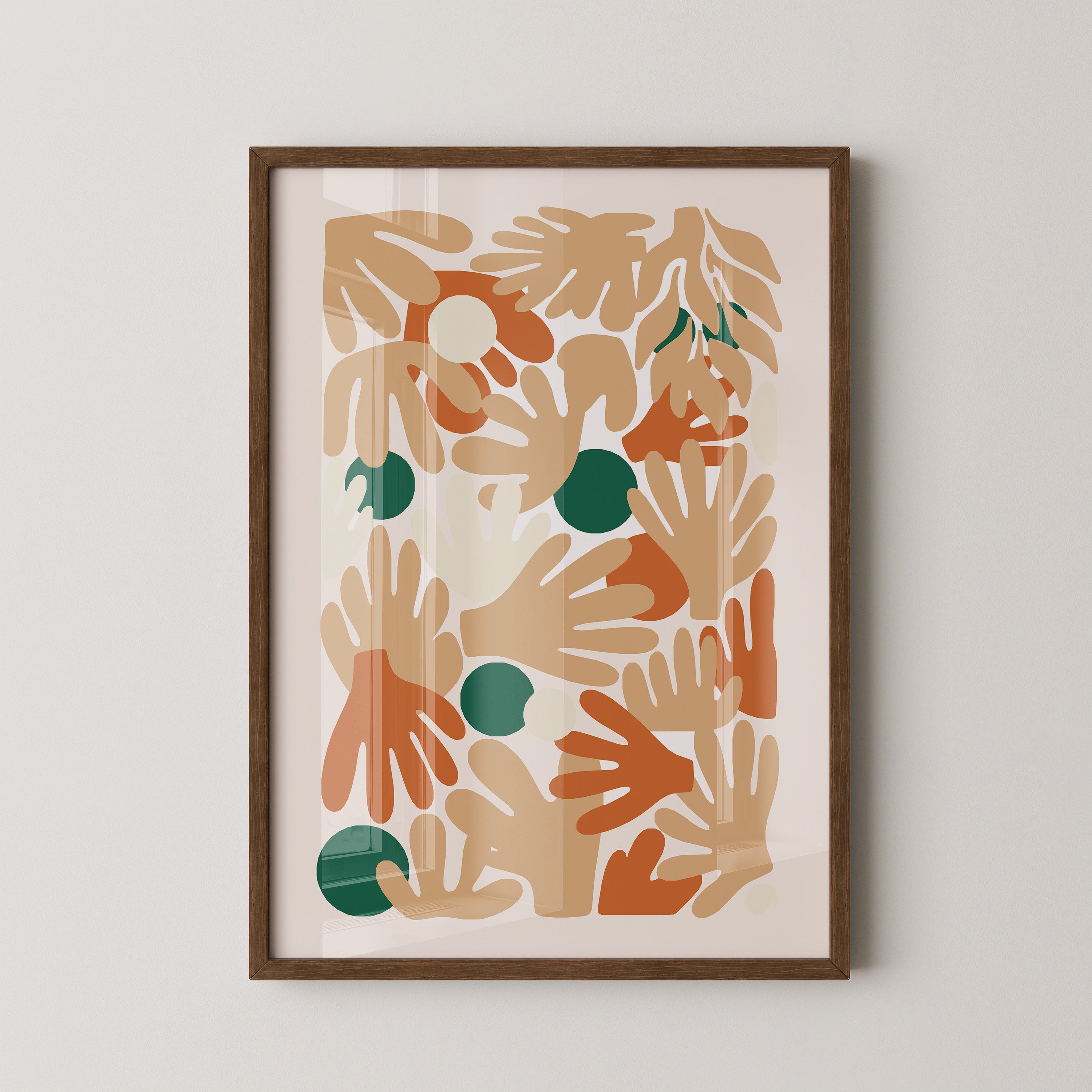 Hände Mosaik Erdtöne