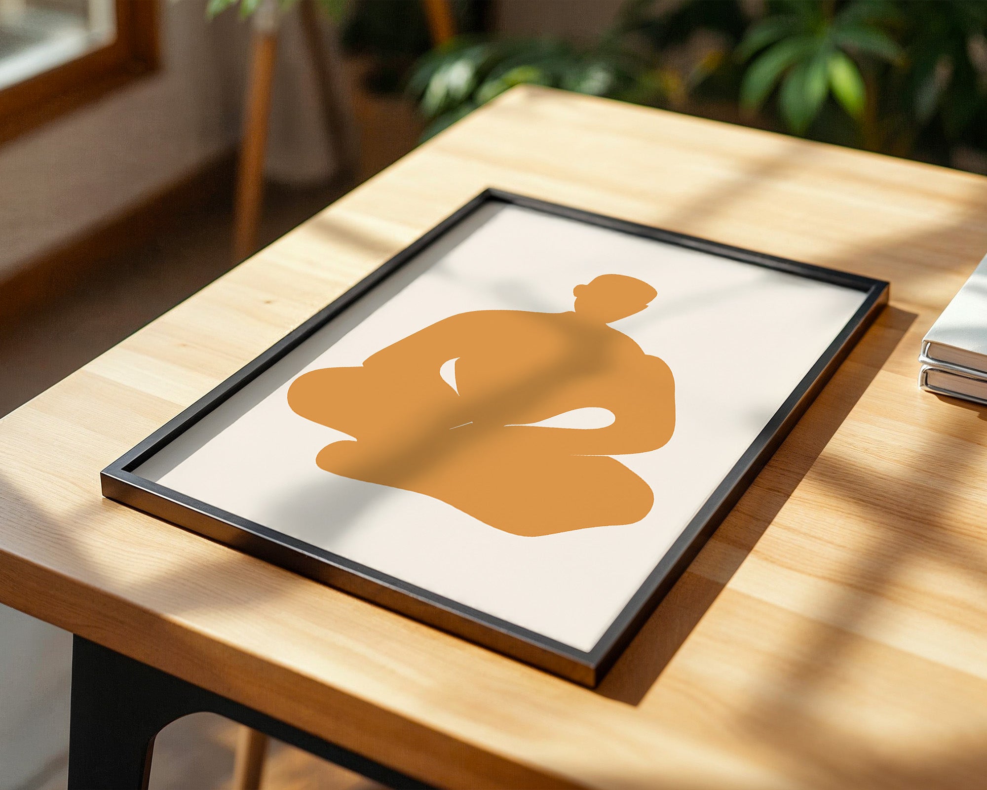 Meditierende Silhouette minimalistisch