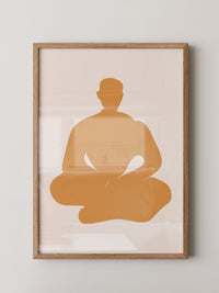 Meditierende Silhouette minimalistisch