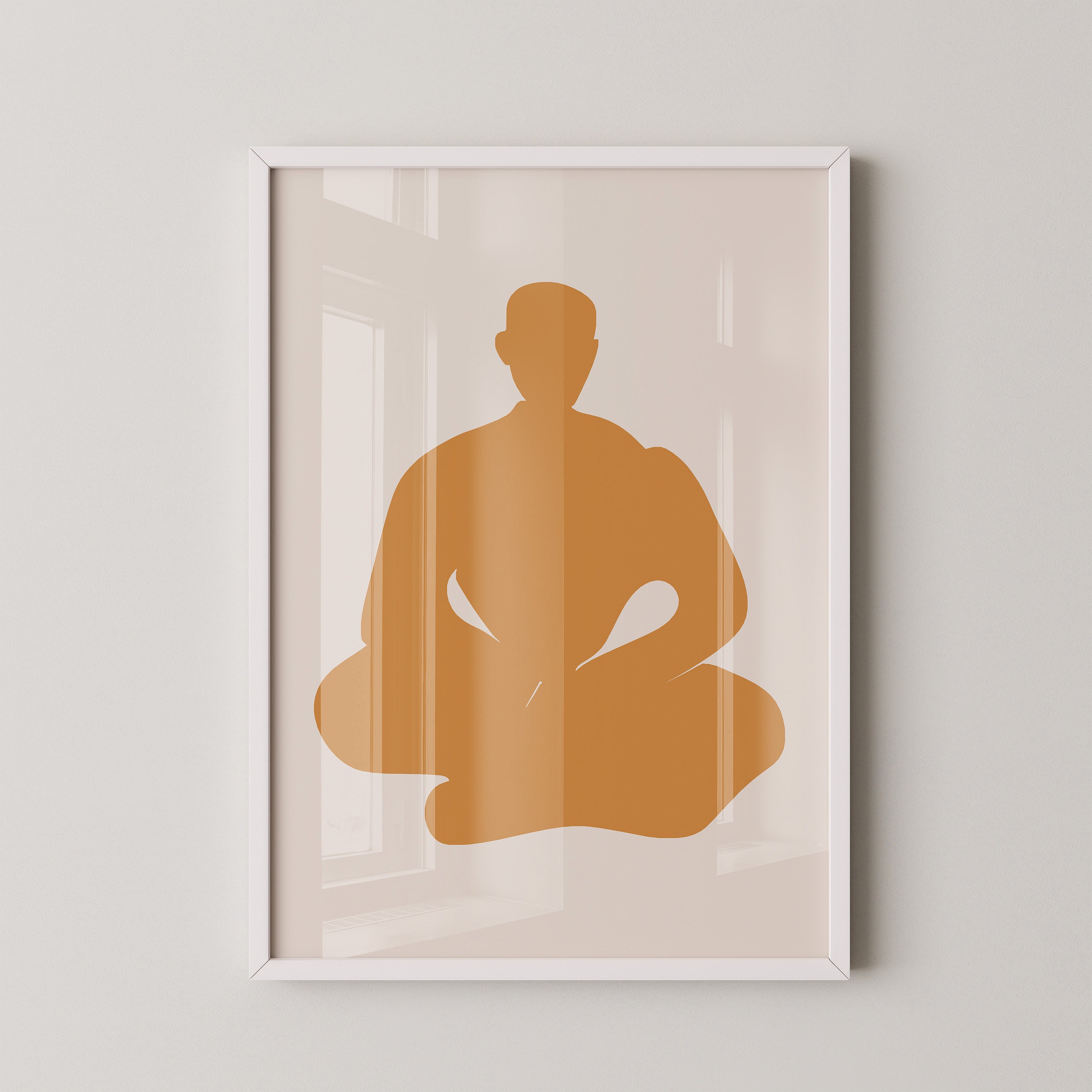 Meditierende Silhouette minimalistisch