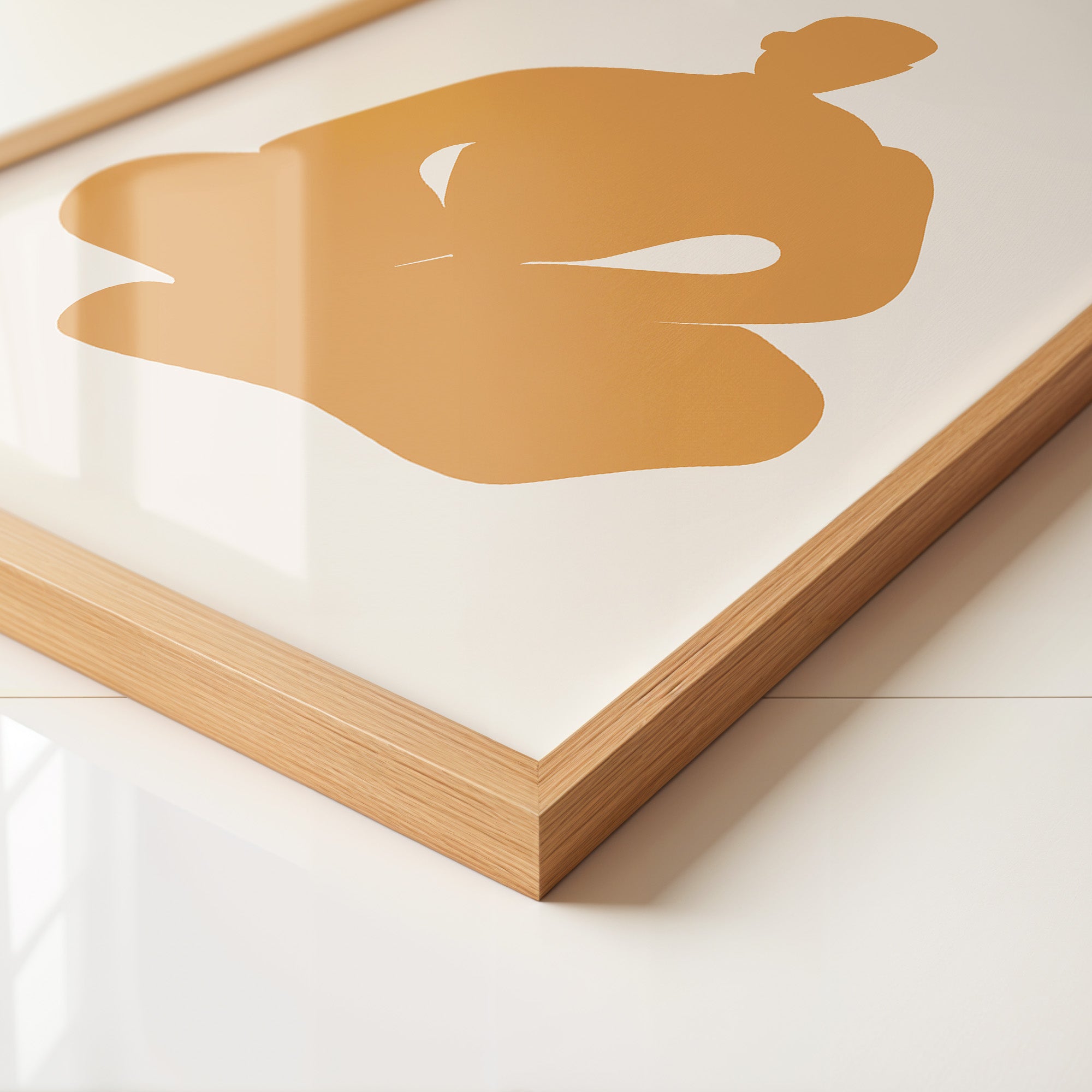 Meditierende Silhouette minimalistisch