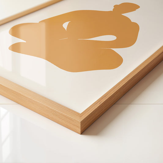 Meditierende Silhouette minimalistisch