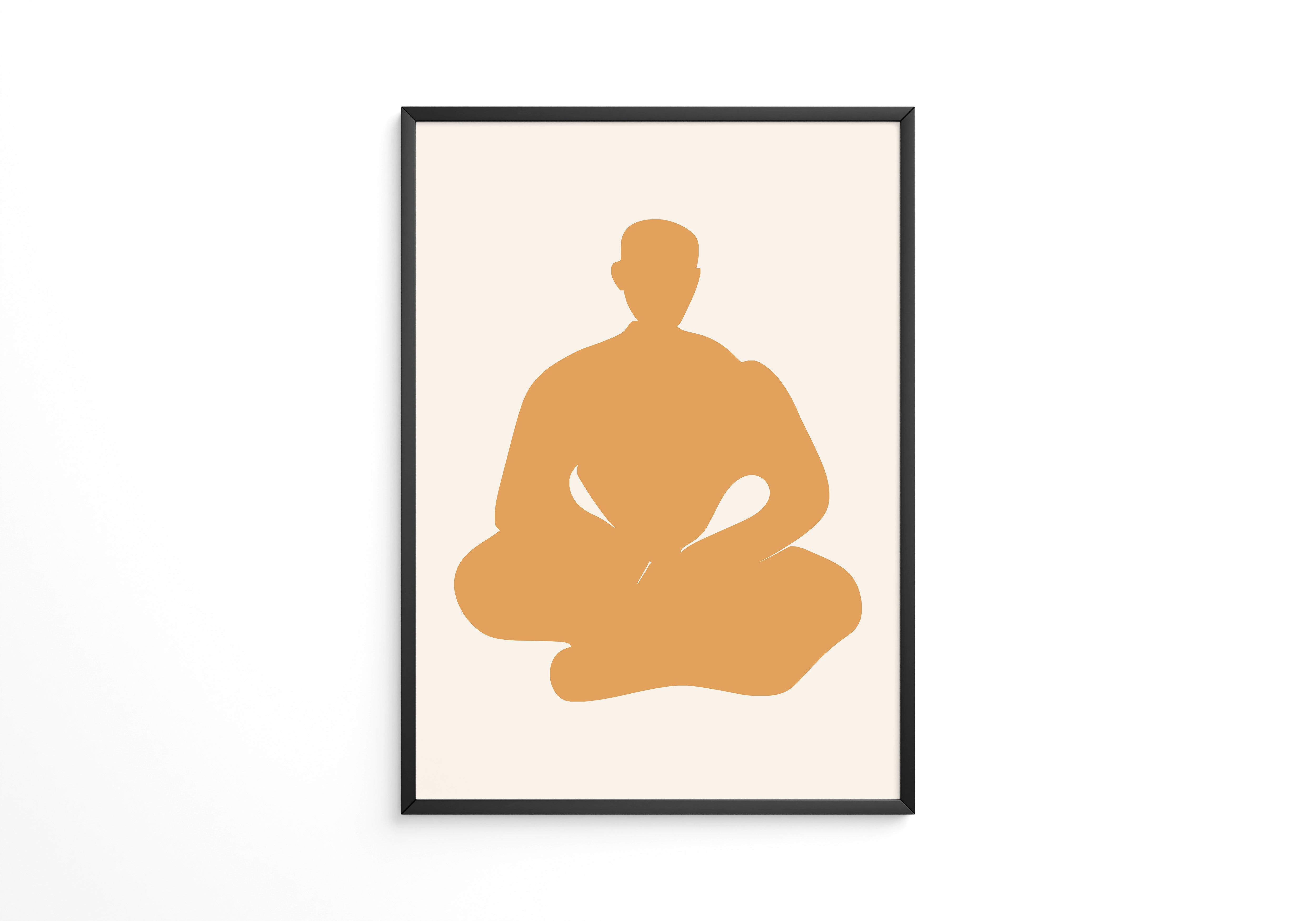 Meditierende Silhouette minimalistisch