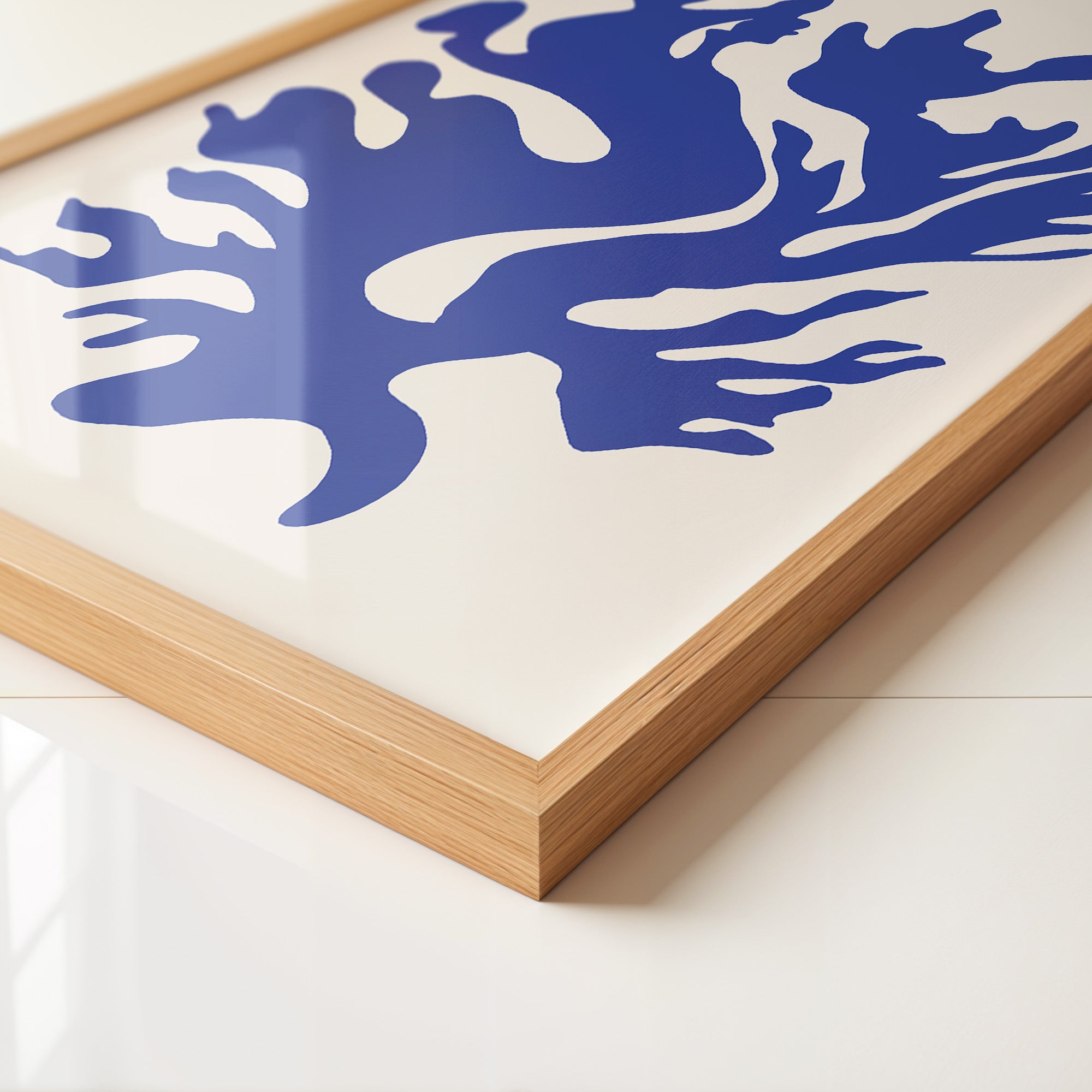 Blaues Korallenmuster abstrakt