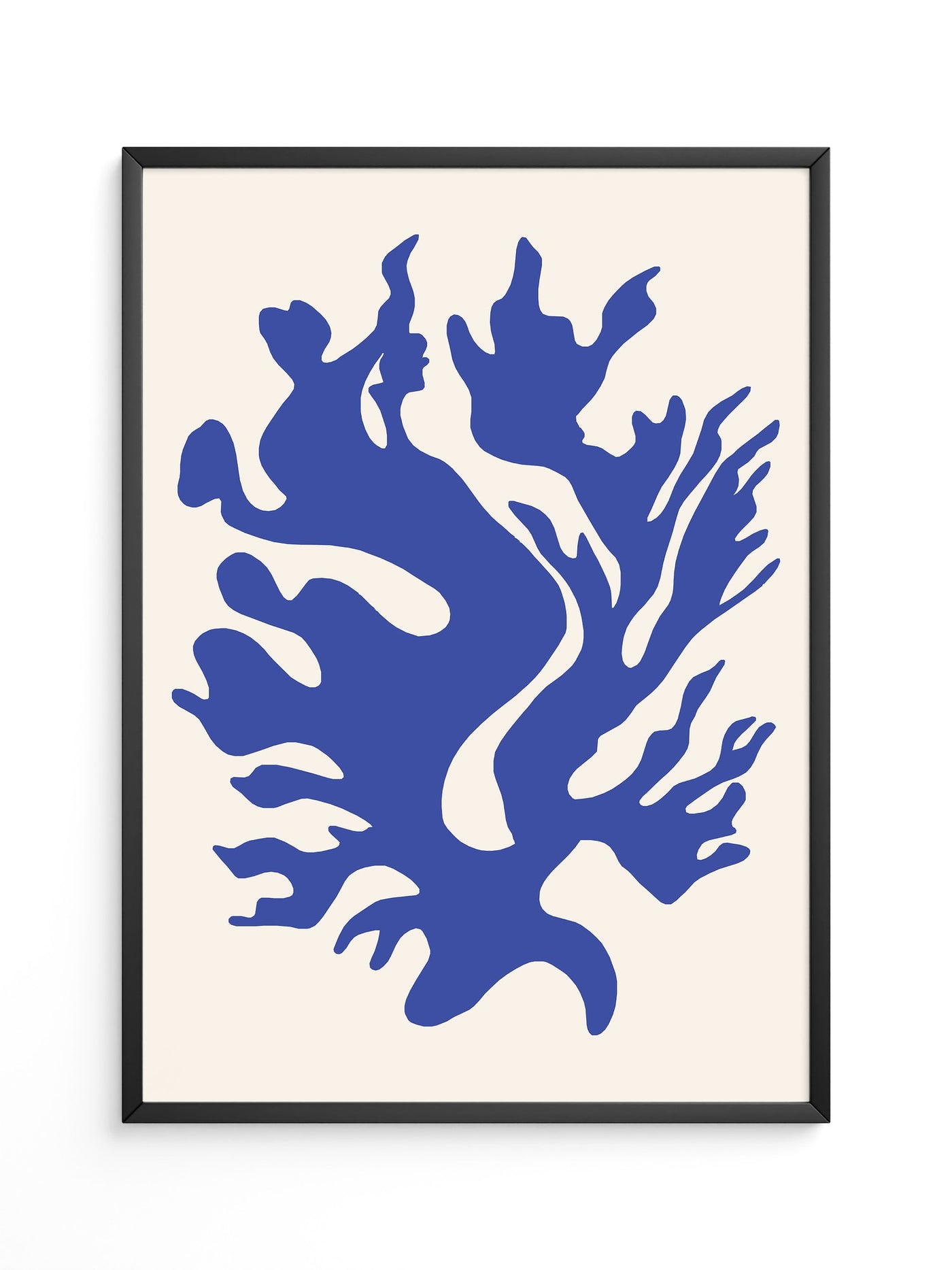 Blaues Korallenmuster abstrakt