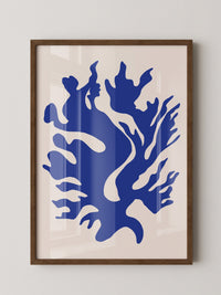 Blaues Korallenmuster abstrakt