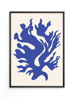 Blaues Korallenmuster abstrakt