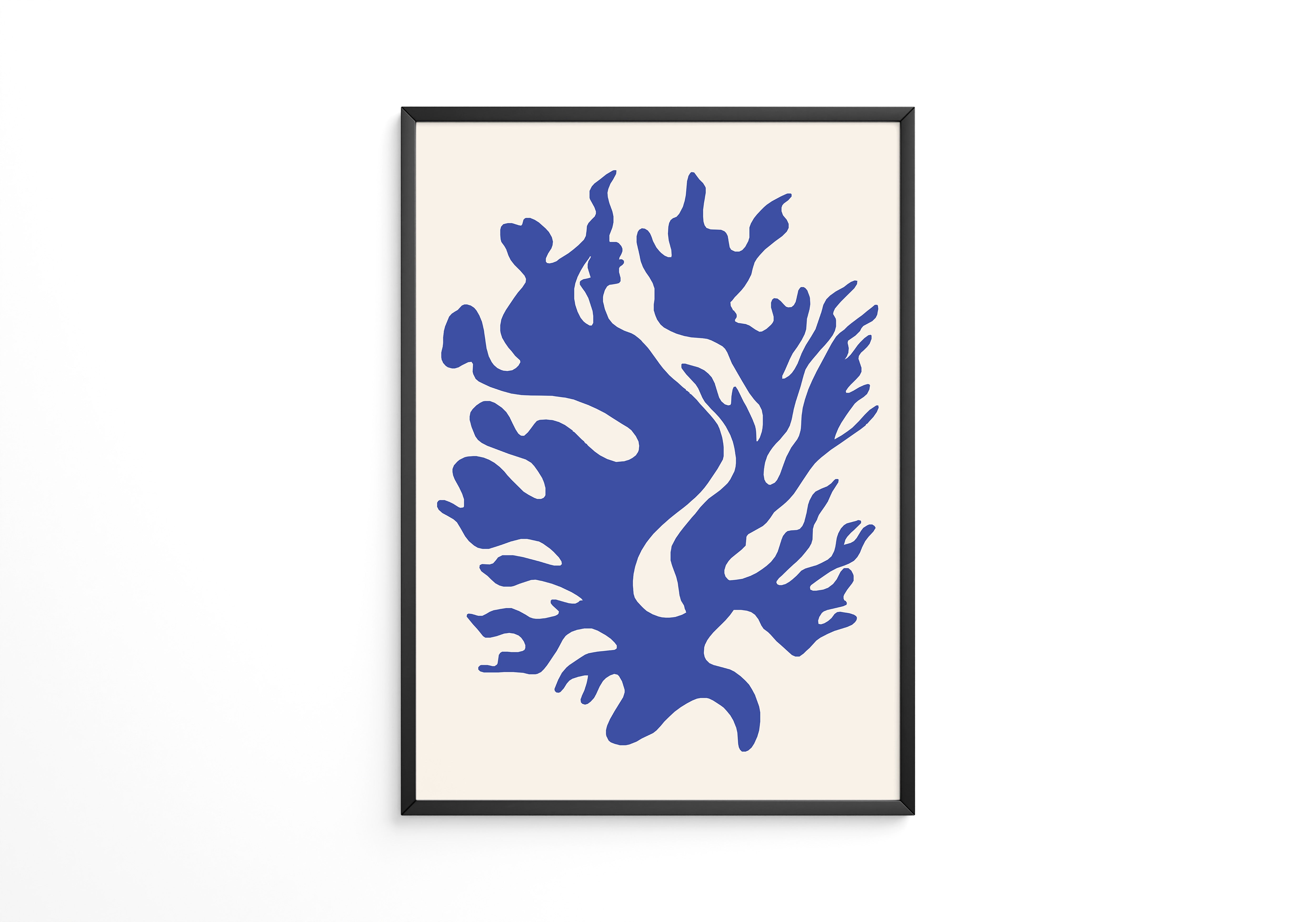 Blaues Korallenmuster abstrakt