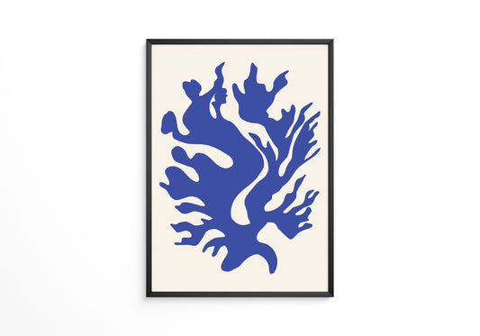 Blaues Korallenmuster abstrakt