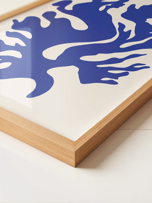 Blaues Korallenmuster abstrakt