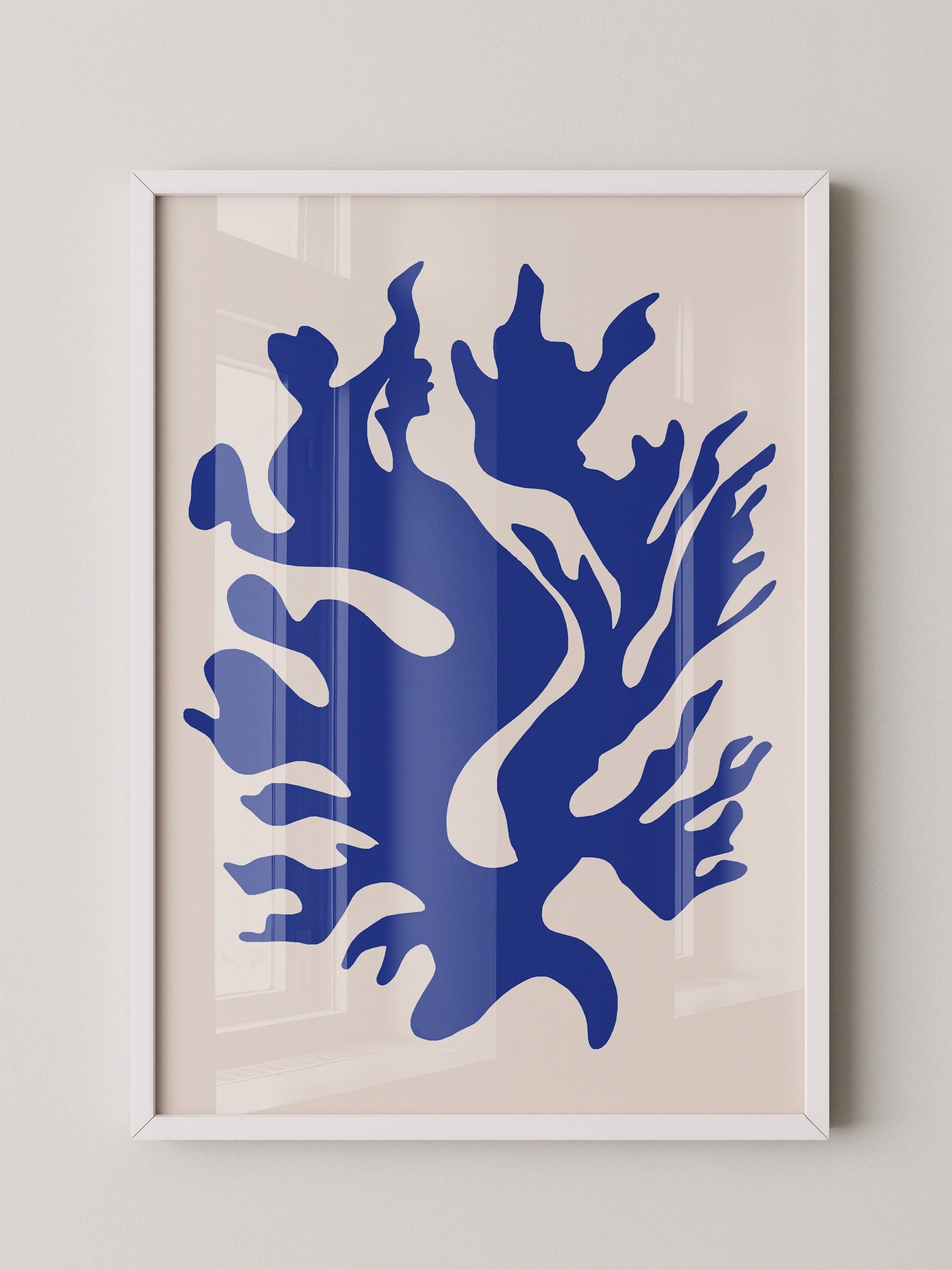 Blaues Korallenmuster abstrakt