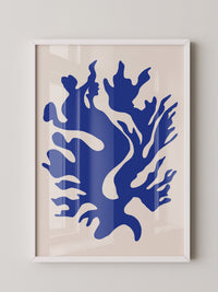 Blaues Korallenmuster abstrakt