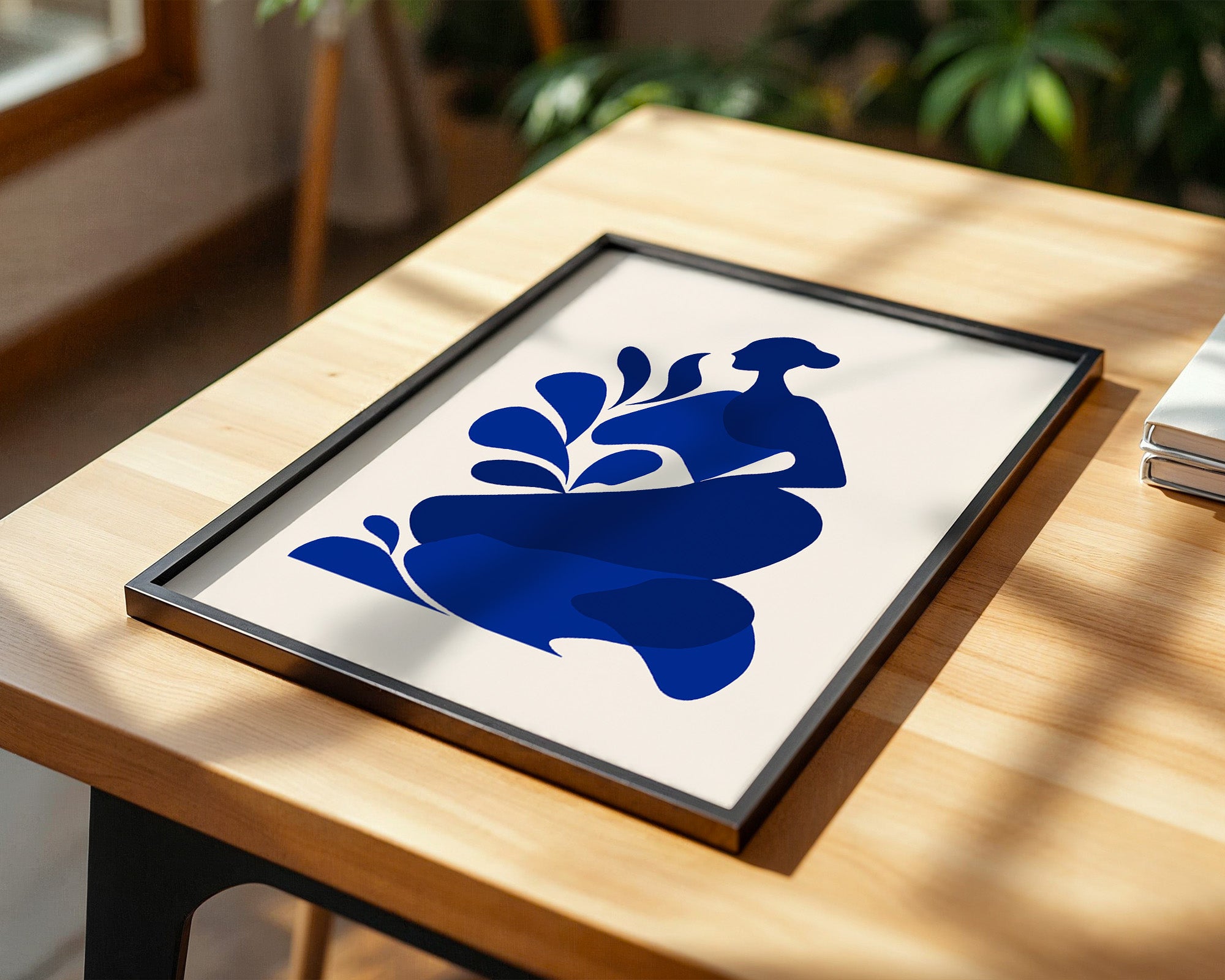 Frauenfigur Blau Silhouette