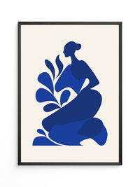 Frauenfigur Blau Silhouette