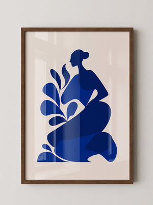Frauenfigur Blau Silhouette