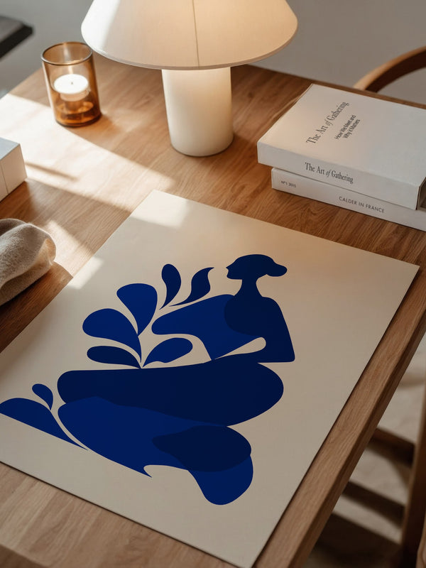 Frauenfigur Blau Silhouette