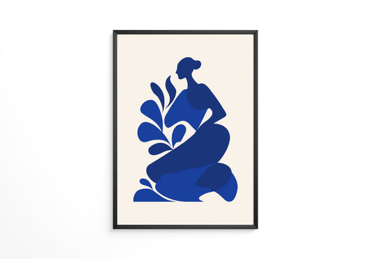 Frauenfigur Blau Silhouette