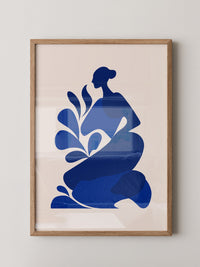 Frauenfigur Blau Silhouette