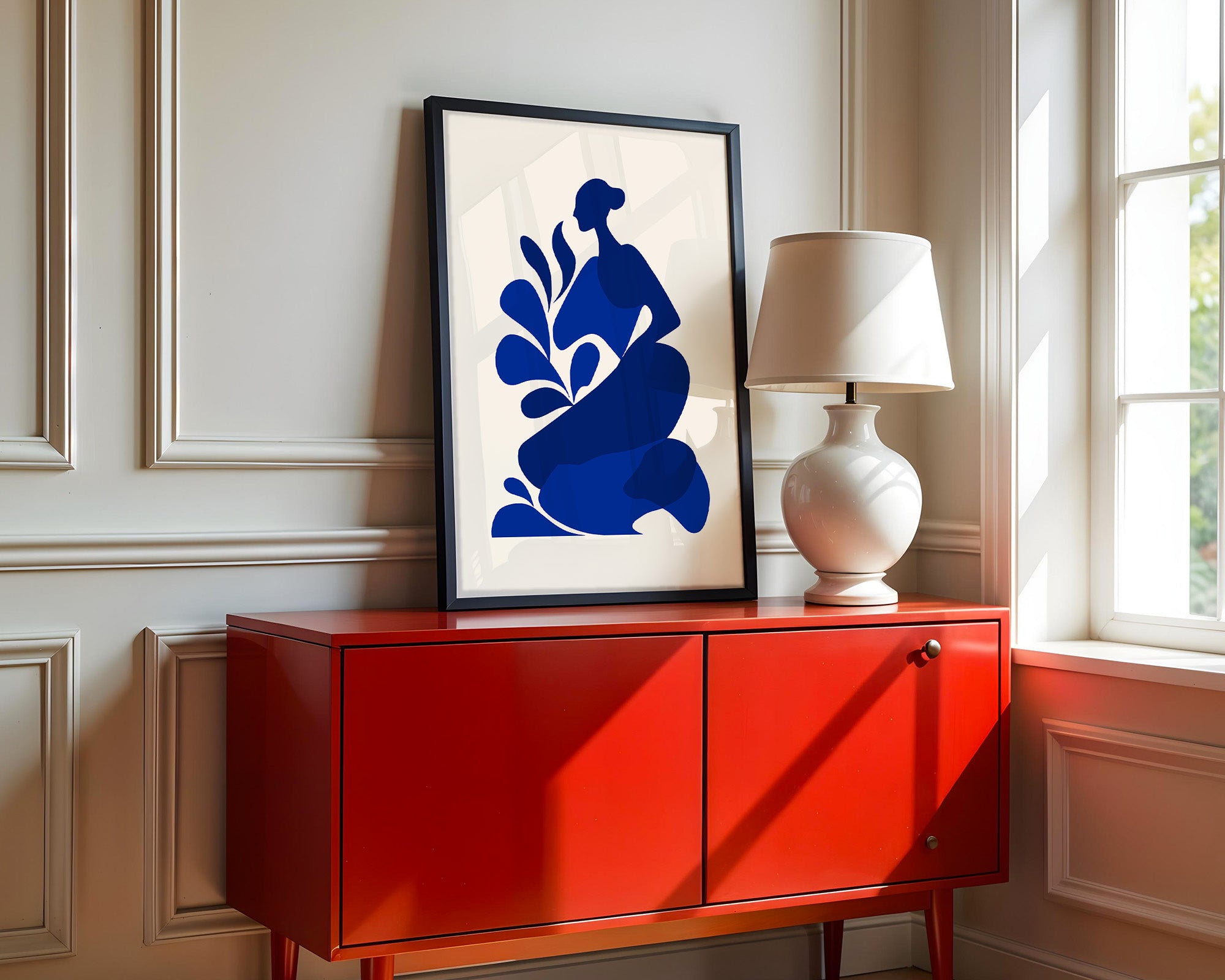 Frauenfigur Blau Silhouette