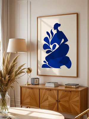 Frauenfigur Blau Silhouette