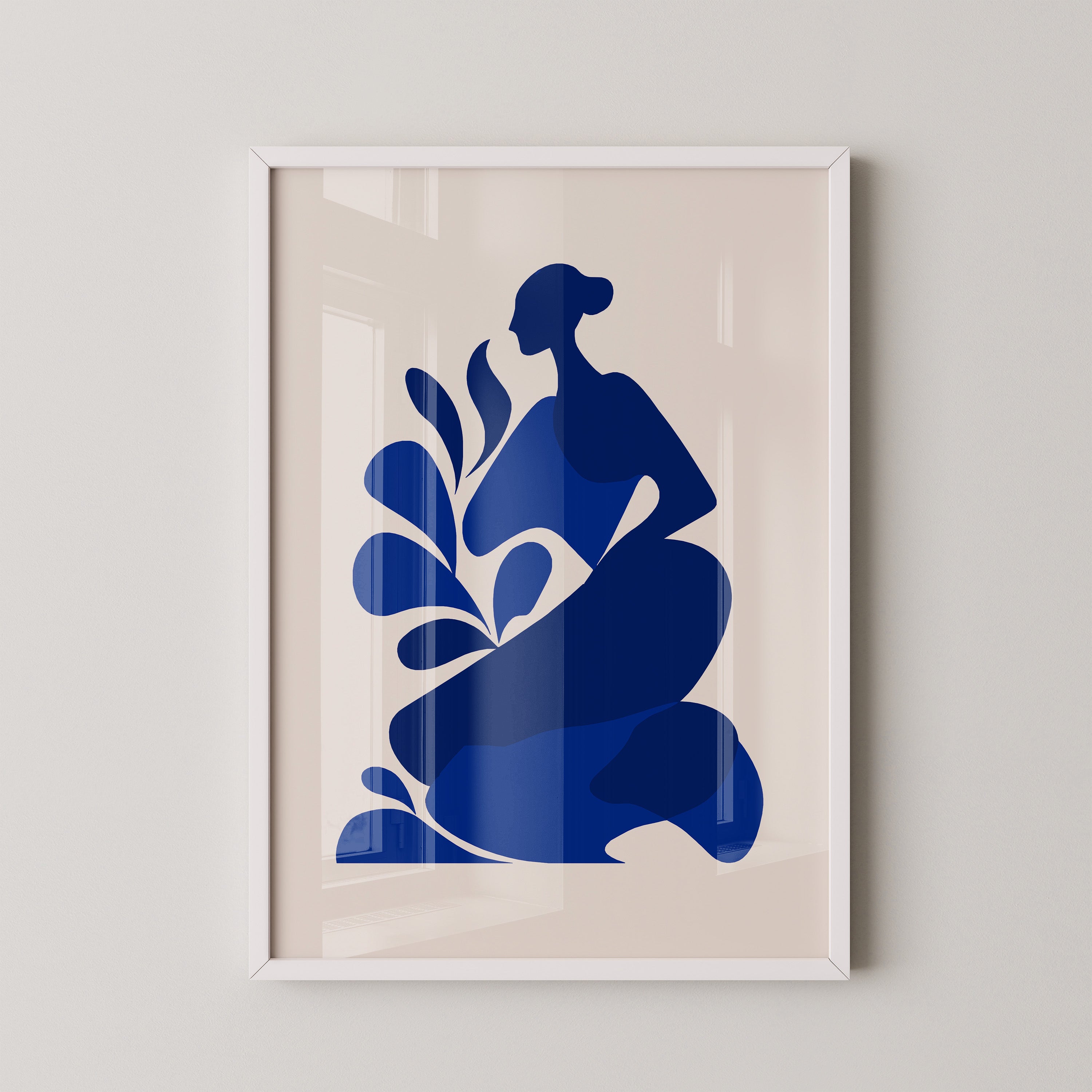 Frauenfigur Blau Silhouette