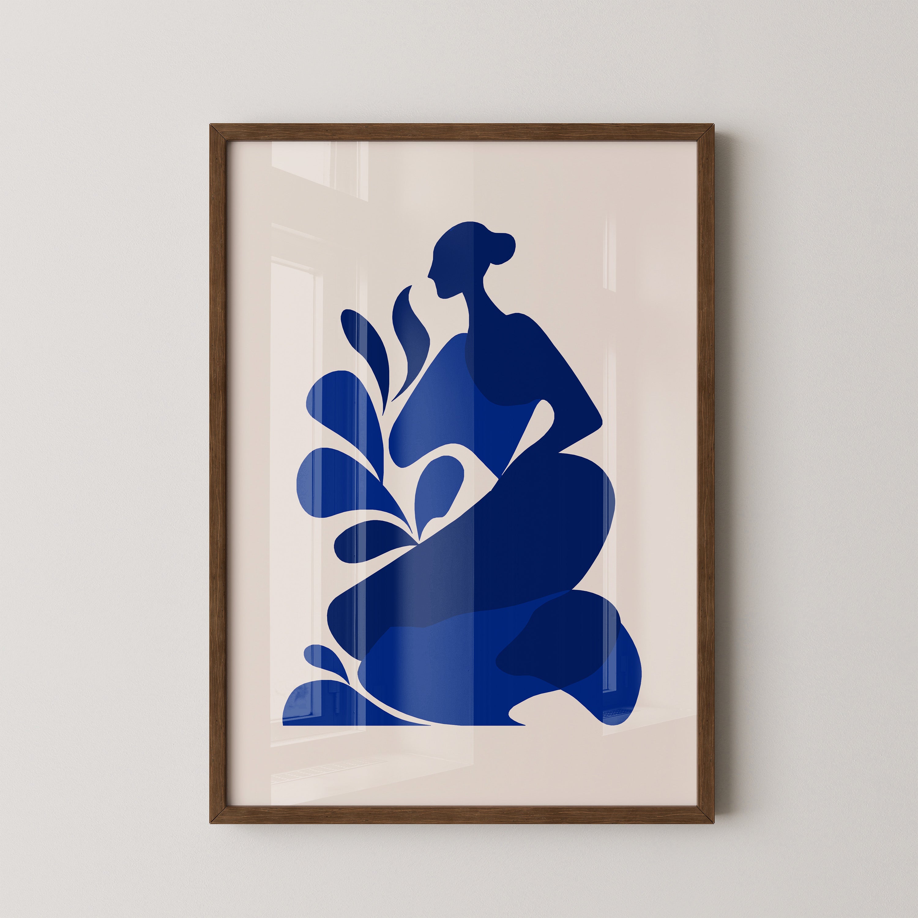 Frauenfigur Blau Silhouette