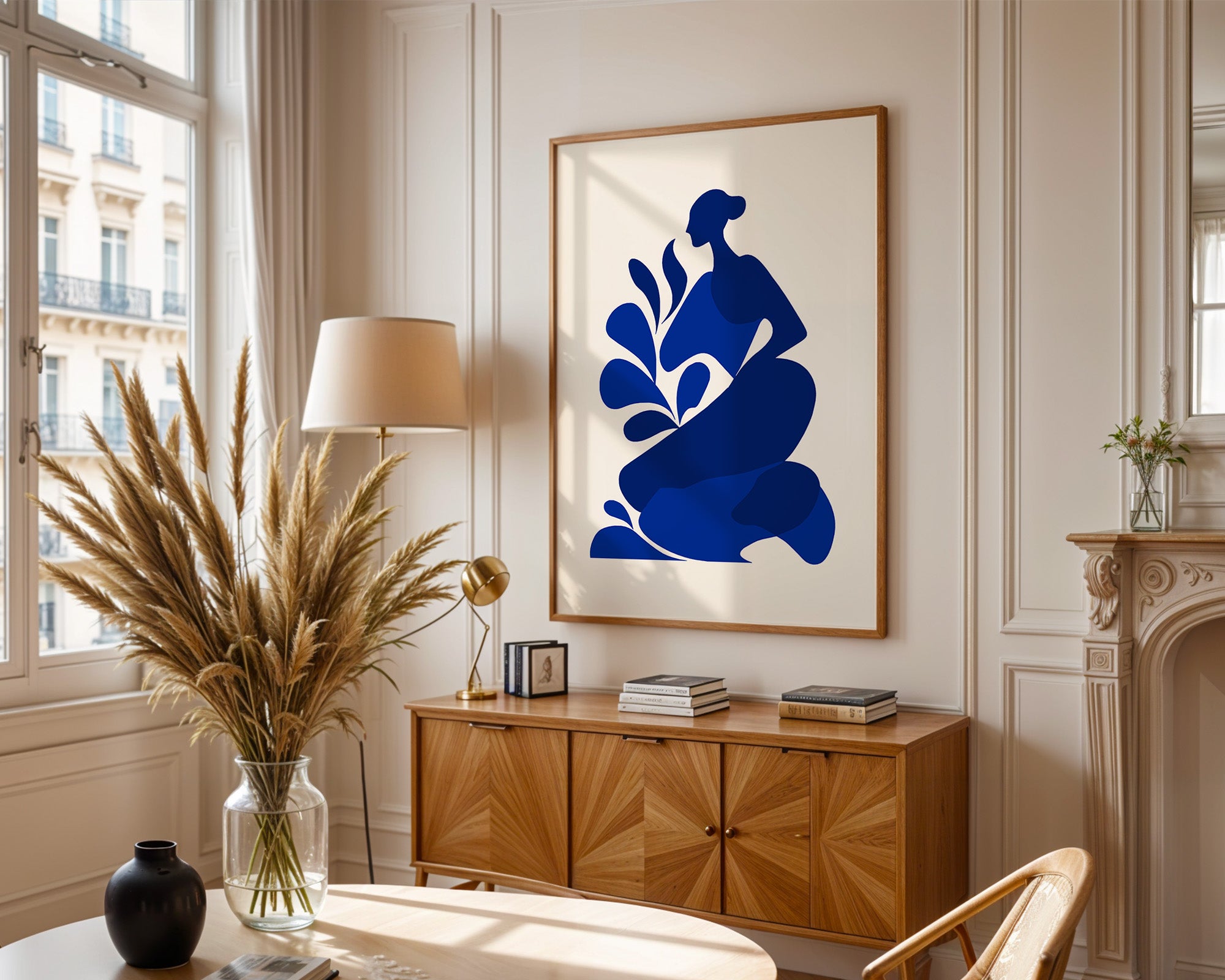 Frauenfigur Blau Silhouette