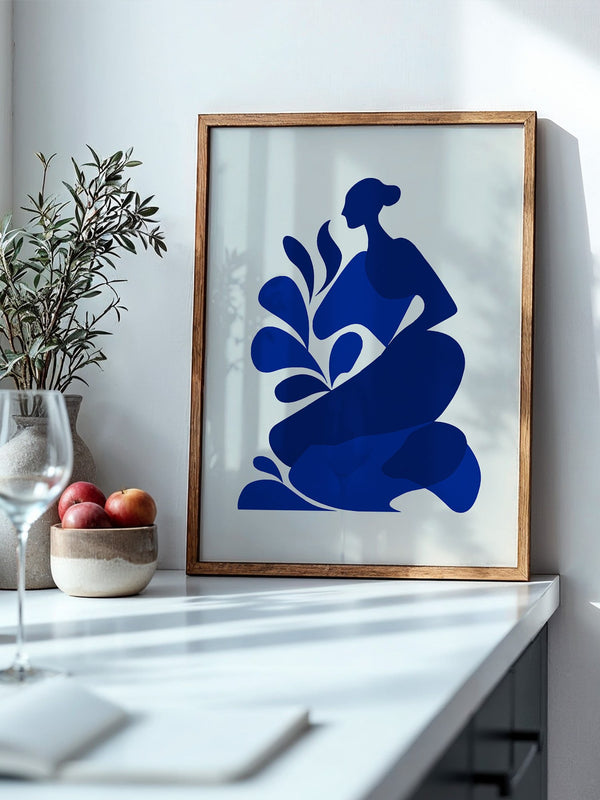 Frauenfigur Blau Silhouette