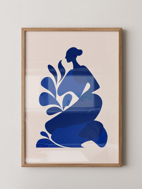 Frauenfigur Blau Silhouette