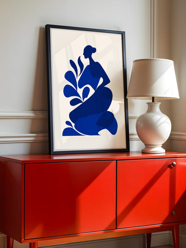 Frauenfigur Blau Silhouette