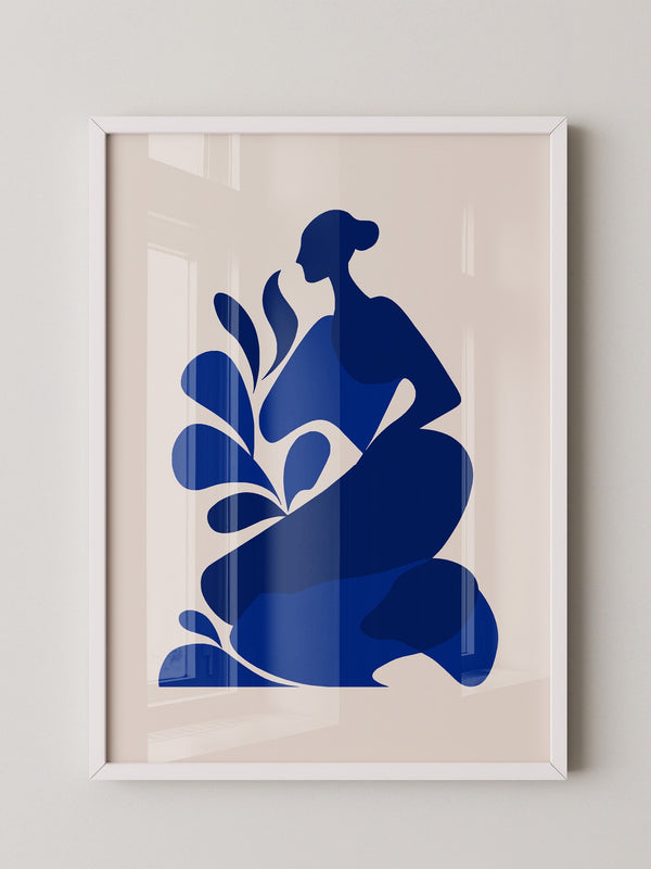 Frauenfigur Blau Silhouette