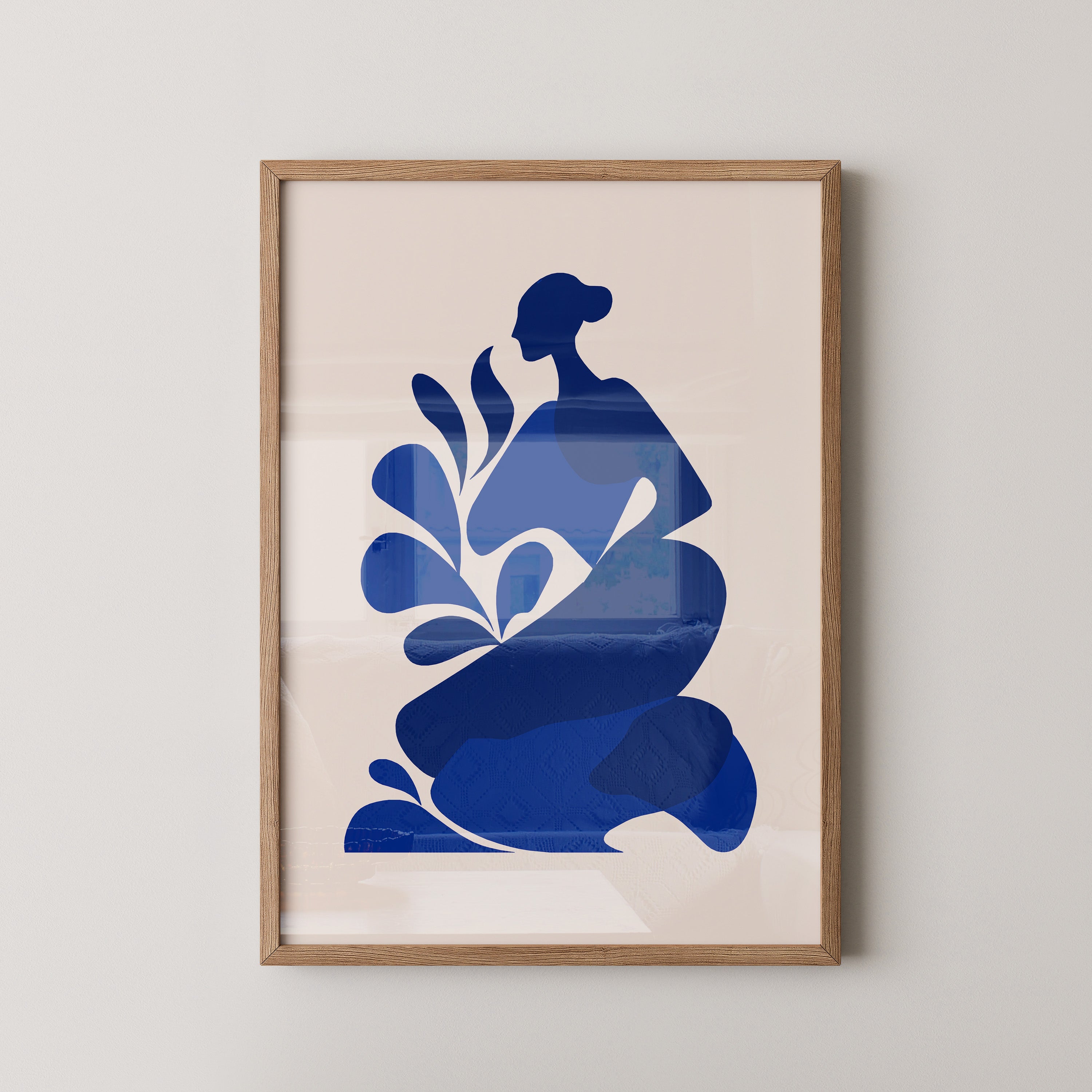 Frauenfigur Blau Silhouette