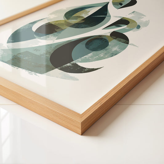 Abstrakte Formen Grün Töne