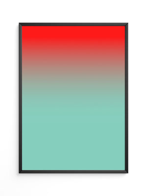 Farbverlauf Rot-Türkis Pastell